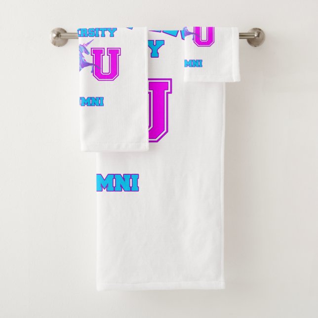 Unicorn University Bath Towel Set (Insitu)