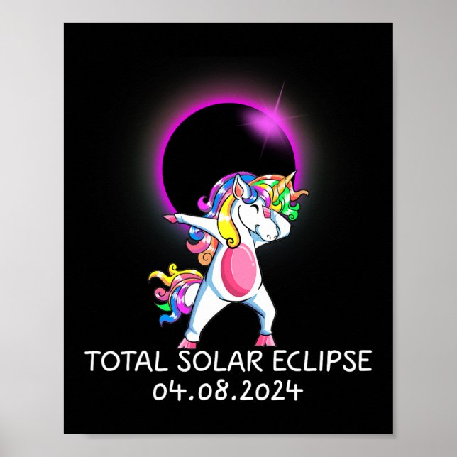 Unicorn Usa Total Solar Eclipse April 8  Poster (Front)