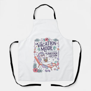 Unicorn Vacation Mode Unicorn Edition Adorable App Apron