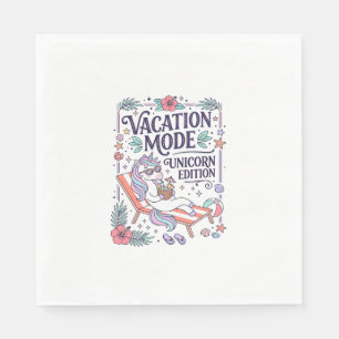 Unicorn Vacation Mode Unicorn Edition Adorable App Napkin