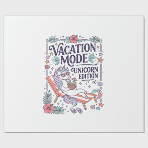 Unicorn Vacation Mode Unicorn Edition Adorable App Wrapping Paper