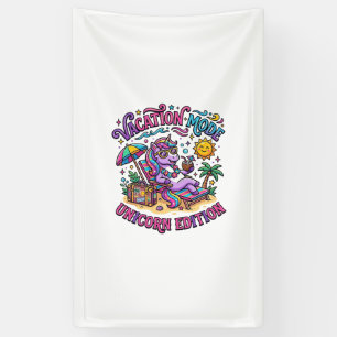 Unicorn Vacation Mode Unicorn Edition Commercial P Banner