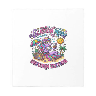 Unicorn Vacation Mode Unicorn Edition Commercial P Notepad