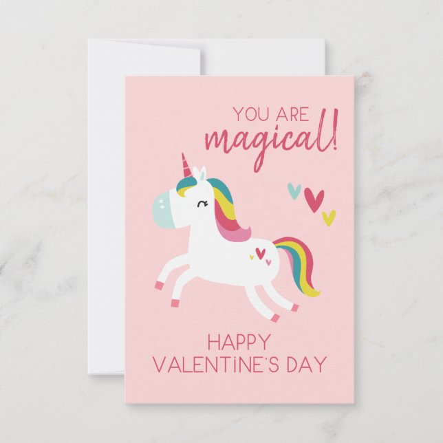 Unicorn Valentine's Day card (Front)