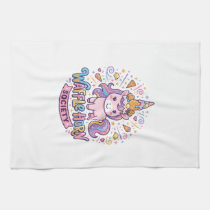 Unicorn Waffle Horn Society Print Ready Apparel Gr Kitchen Towel