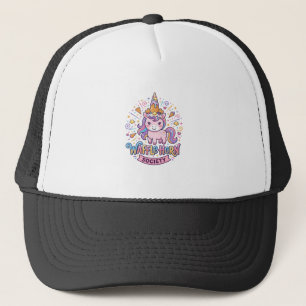 Unicorn Waffle Horn Society Print Ready Apparel Gr Trucker Hat