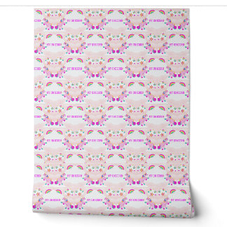 unicorn wallpaper in rose pink fuchia wallpaper my