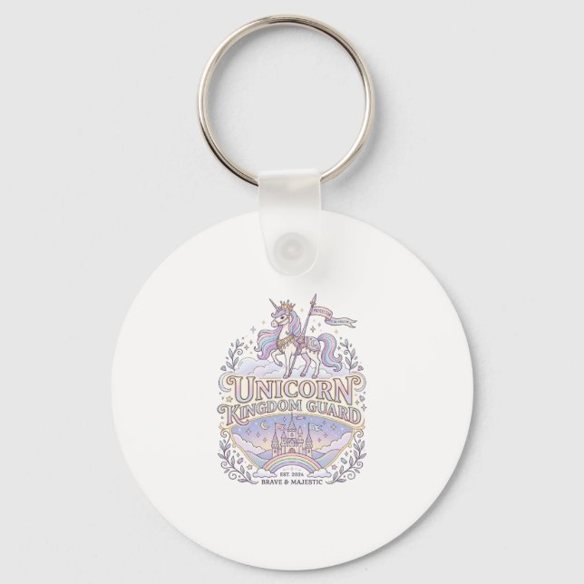 Unicorn Wanderlust Unicorn Gift Idea Vector Design Keychain (Front)