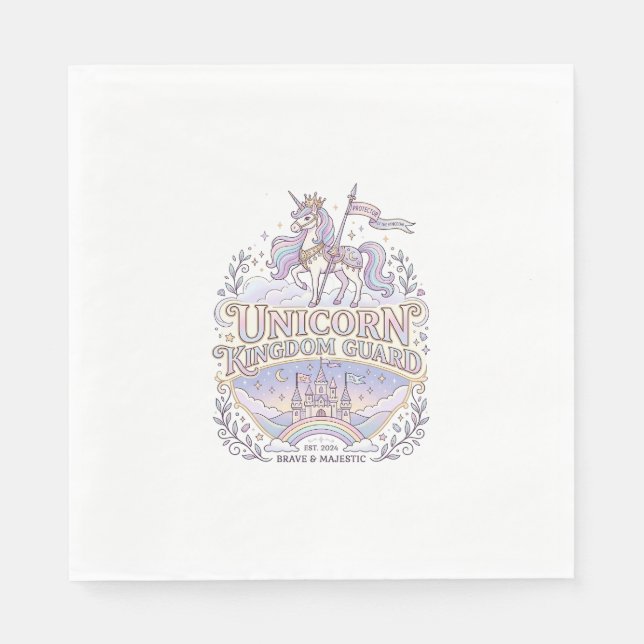 Unicorn Wanderlust Unicorn Gift Idea Vector Design Napkin (Front)
