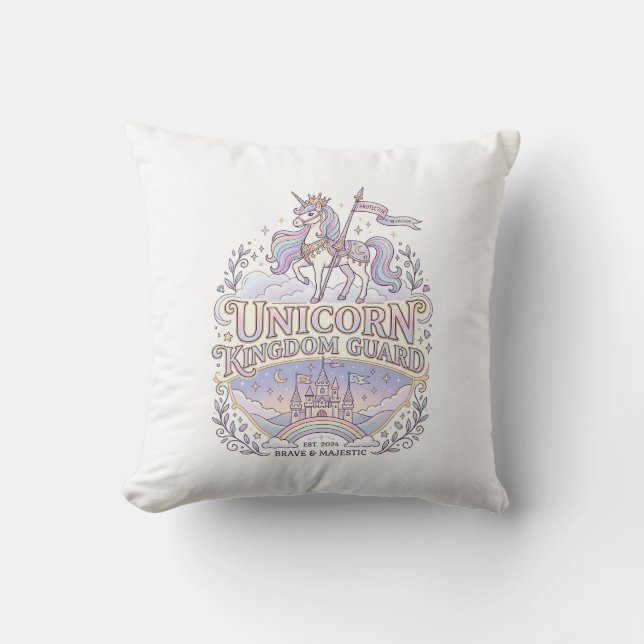 Unicorn Wanderlust Unicorn Gift Idea Vector Design Throw Pillow (Front)