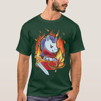 Unicorn Warrior RPGabletop Nerdy Gaming Gamer Role T-Shirt