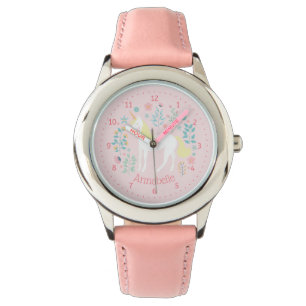 Unicorn Watch Personalized Name Pink