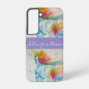 Unicorn Watercolor Painting Dreams  Samsung Galaxy Case