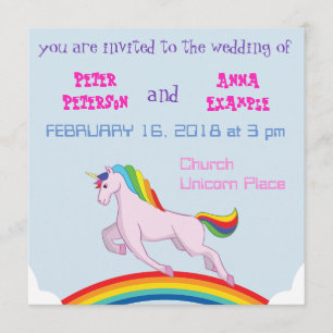 Unicorn Wedding Invitation