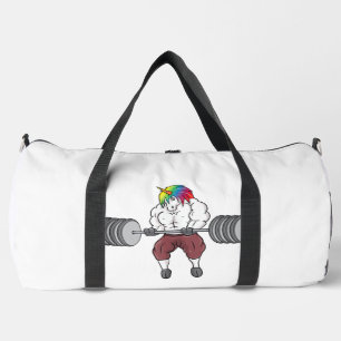 Unicorn Weightlifting Fitness Gym Bodybuilding Tan Duffle Bag