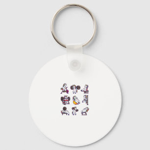 Unicorn Weightlifting Powerlifting Gym Workout Gir Keychain