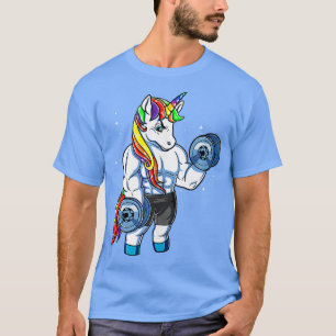 Unicorn Weightlifting   Rainbow Unicorn Gym Women  T-Shirt