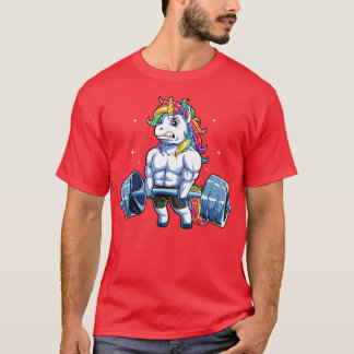 Unicorn Weightlifting T Deadlift Fitness Gym Wome T-Shirt