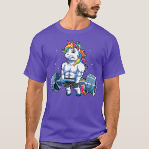 Unicorn Weightlifting T shirt Deadlift Fitness