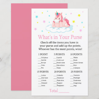 Unicorn What's in your purse game