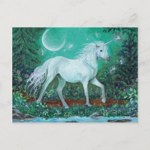 Unicorn Whispering Pines Postcard