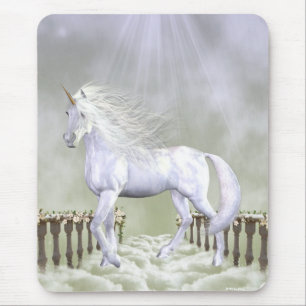 Unicorn White Beauty Mouse Pad