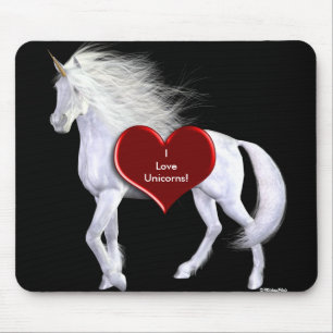Unicorn White Beauty Mouse Pad
