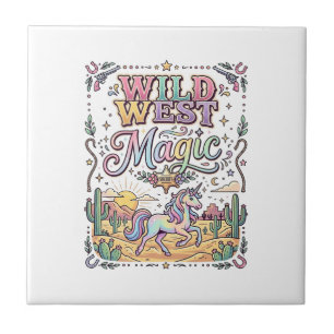 Unicorn Wild West Magic Original Tile