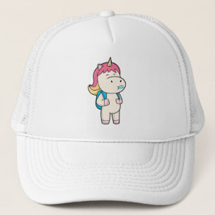 Unicorn with Backback & Chewing gum Trucker Hat