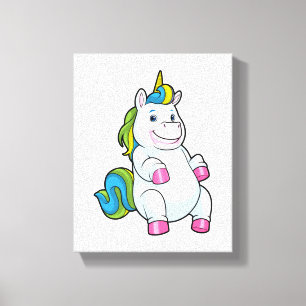 Unicorn with big Belly Canvas Print