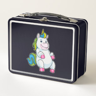 Unicorn with big Belly Metal Lunch Box