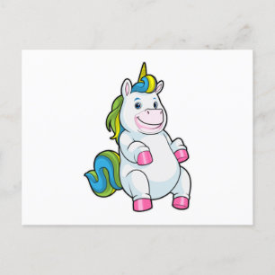 Unicorn with big Belly Postcard