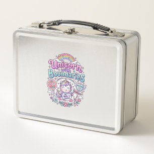 Unicorn with Boundaries Charming Apparel Graphic_1 Metal Lunch Box