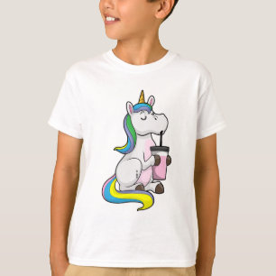 Unicorn with Bubble Tea T-Shirt