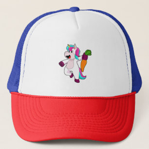 Unicorn with Carrot Trucker Hat