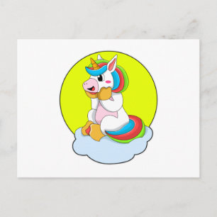 Unicorn with Cloud & Sun Postcard