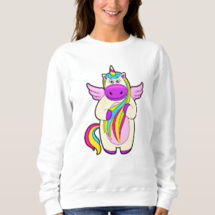 Unicorn with colourful Hairs Sweatshirt
