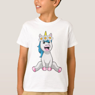 Unicorn with Flowers Daisy T-Shirt