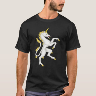 Unicorn with Golden Horn and Tail. T-Shirt