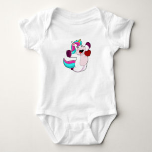 Unicorn with Heart Baby Bodysuit
