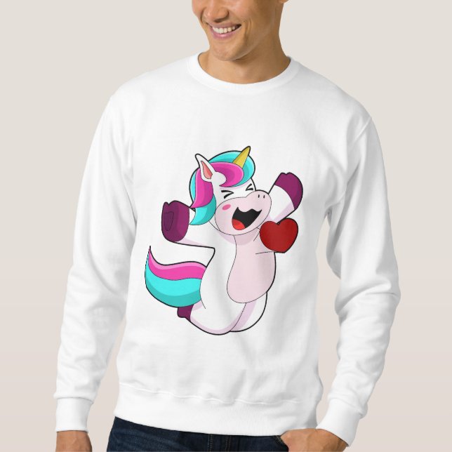 Unicorn with Heart Sweatshirt (Front)