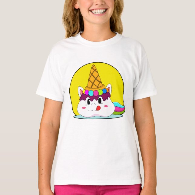 Unicorn with Ice cream cone T-Shirt (Front)