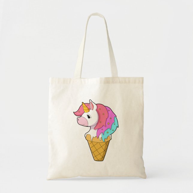Unicorn with Ice cream Tote Bag (Front)