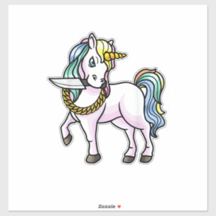Unicorn With Knife Girls Women T-Shirt