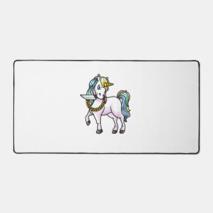 Unicorn With Knife Girls Women T-Shirt Desk Mat