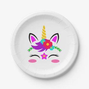 Unicorn with Pony Themed Paper Plates