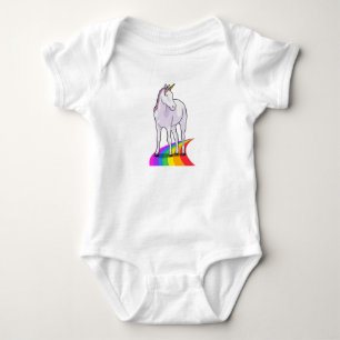 Unicorn with Rainbow Baby Bodysuit