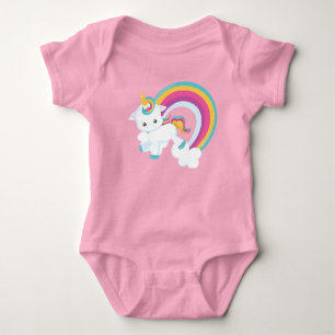 Unicorn with Rainbow Baby Bodysuit