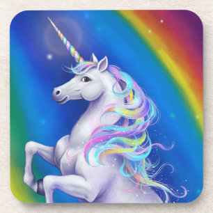 Unicorn with Rainbow Coaster