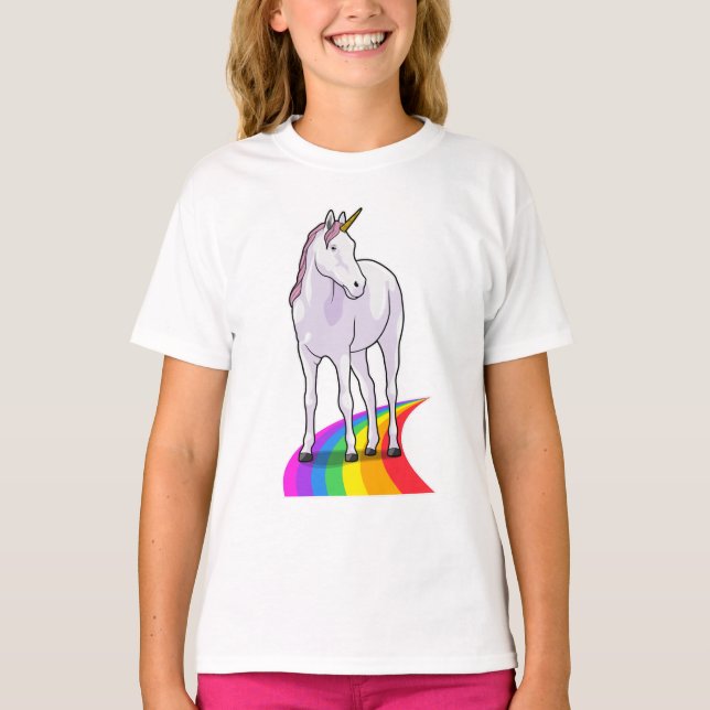 Unicorn with Rainbow T-Shirt (Front)